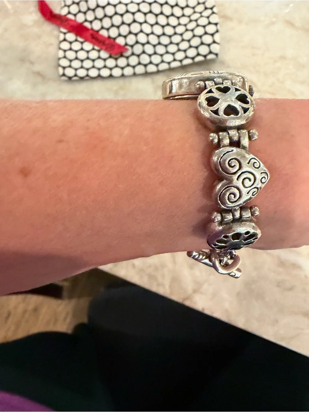 Vintage-Style Silver Tone Women's Bracelet Watch - Brighton